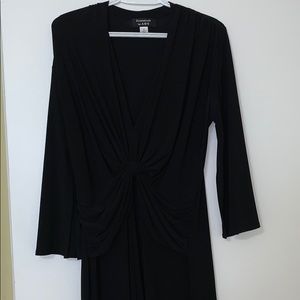 knee length black dress